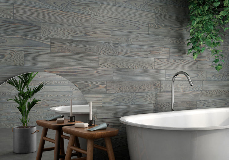 Matera Blue visgraat houtlook