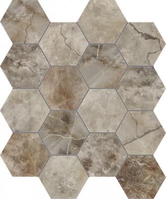 Nagoya Greige Brown Mozaiek Hexagon