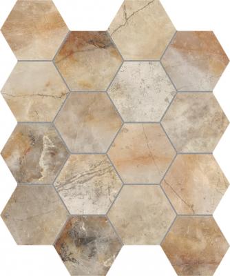 Nonda Crystal Beige  Mozaiek Hexagon