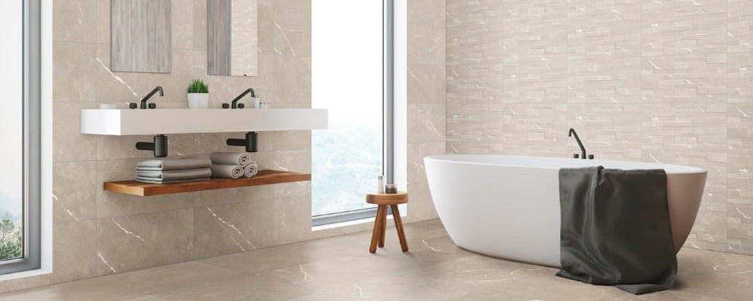 Alleto Beige tegelspot antislip, az, marmerlook, mat, rechthoek, vierkant, vloertegel, wandtegel