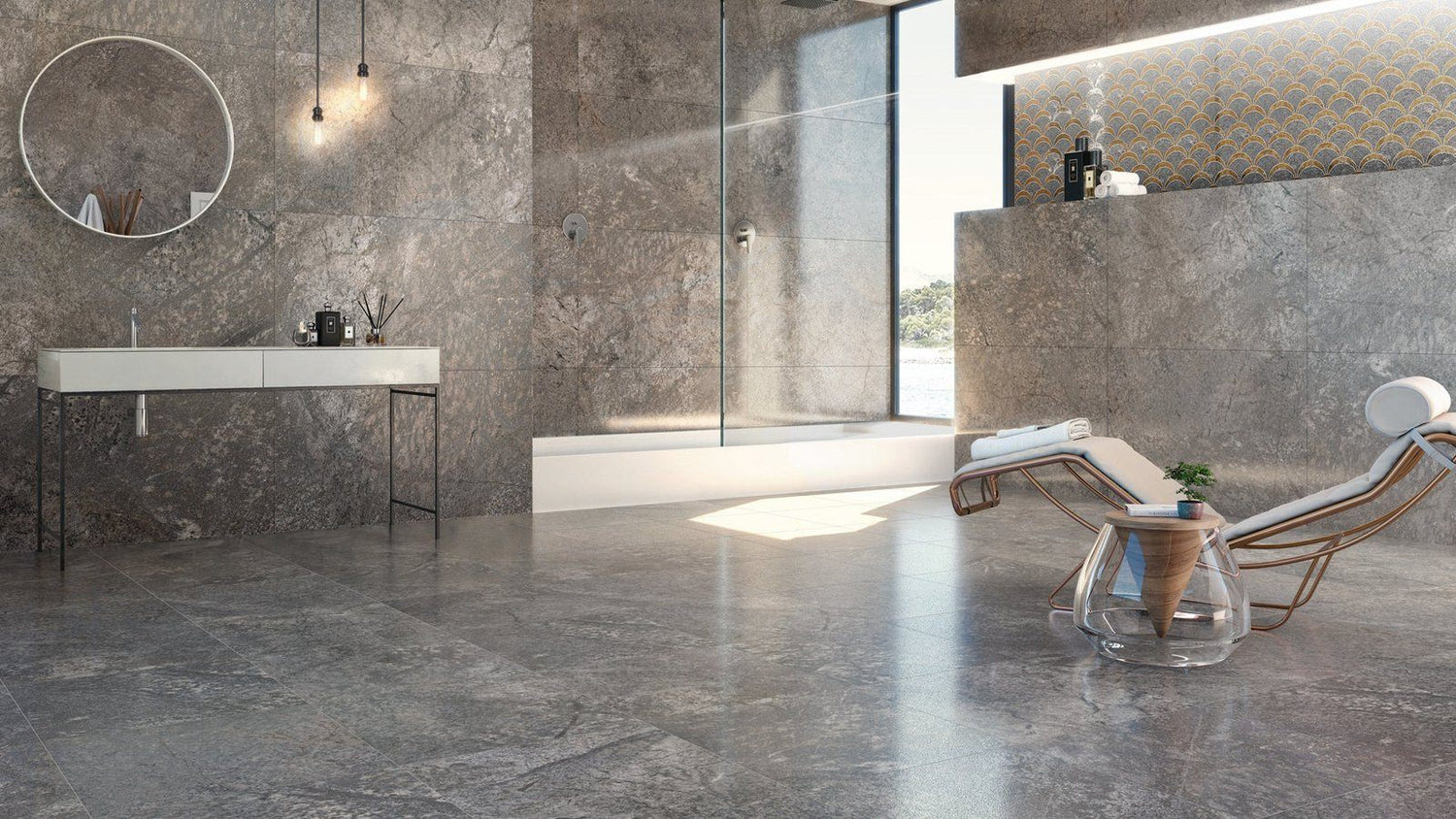 Baya Grey tegelspot az, Betonlook, glans, Luxglans, mat, rechthoek, special, stonelook, vierkant, vloertegel, wandtegel