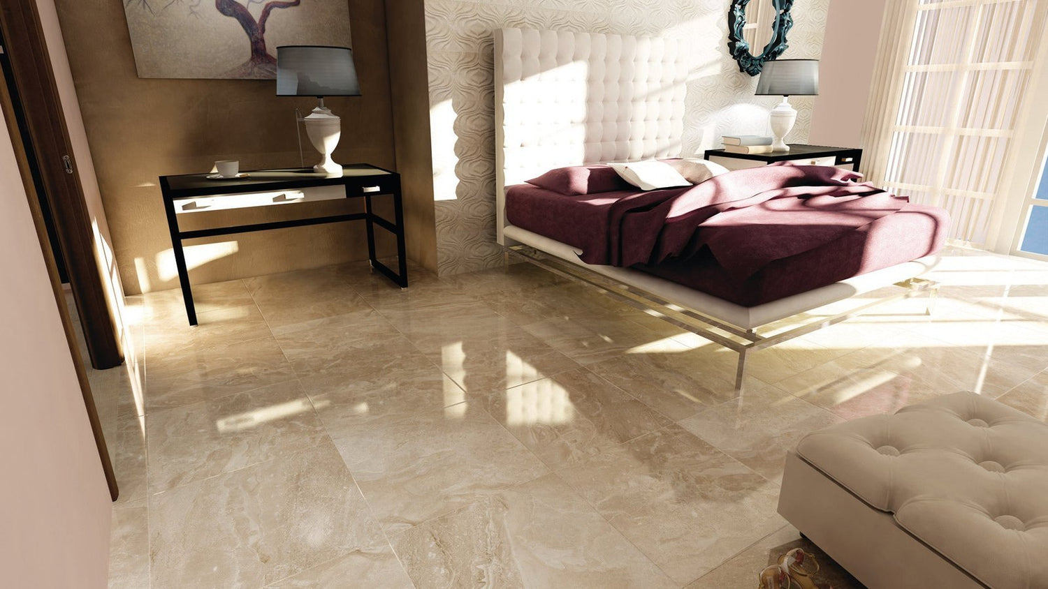 Fontana Brown tegelspot az, decor, Luxglans, marmerlook, rechthoek, stonelook, vierkant, vloertegel, wandtegel