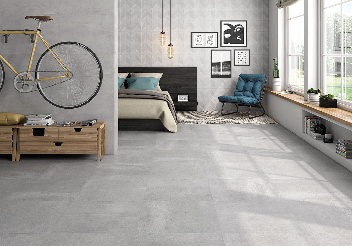 Nova Gris tegelspot actie, Betonlook, Glazuur, marmerlook, mat, op=op, stonelook, vierkant, vloertegel, wandtegel